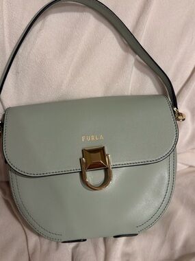 Furla Circe Bag in Sage Green Leather Crossbody/Shoulder
